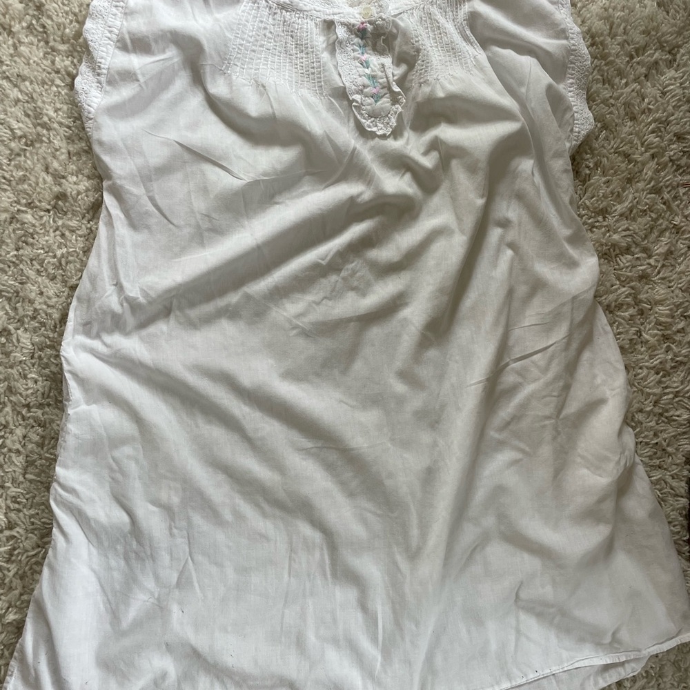 White Sleeveless Top